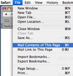 File, Mail Contents of this Page