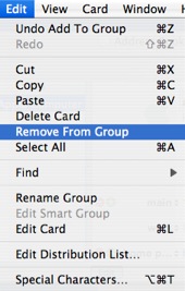 Edit, Remove From Group