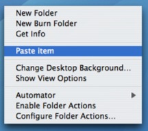 Right-Click, Paste Item