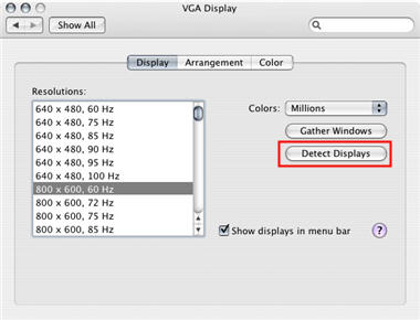 Detect Displays