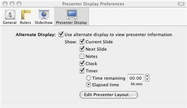 Presenter Display Preferences