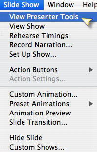 Slide Show, View Presenter Tools