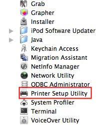 Printer Setup Utility
