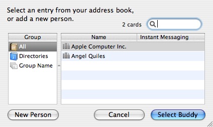 Add Buddy Window