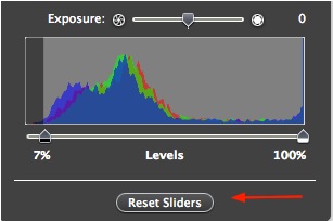 Reset sliders button