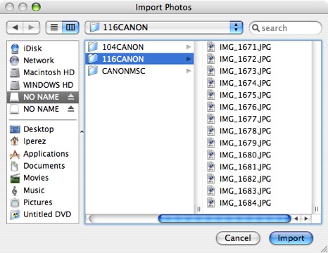 Import Window