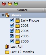 iPhoto Source List