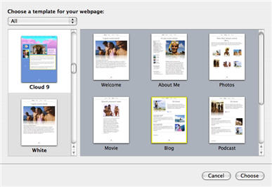 iWeb, Blog