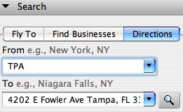 Google Earth Directions
