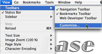 View, Toolbars, Customize