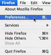 Firefox, Preferences