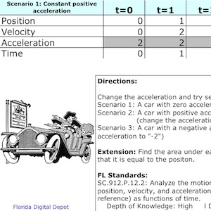 Position, Velocity, and Acceleration Simulator
