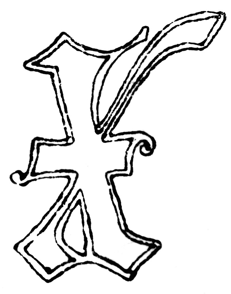 X Old English To use any of the clipart images above including the 