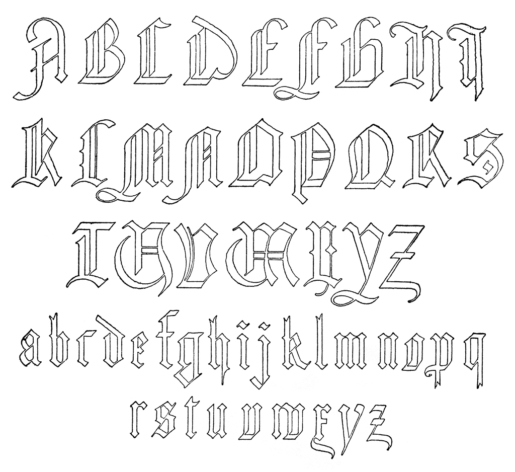 Old German Alphabet. To use any of the clipart images above (including the 