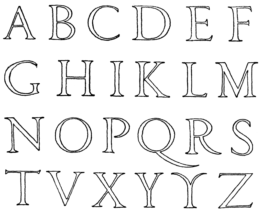 Roman Renaissance Alphabet. To use any of the clipart images above 