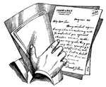 A letter inside of a folder.