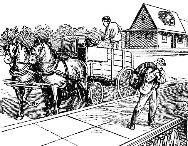 clipart horse drawn wagon - photo #21