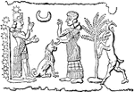 Ishtar, from an Assyrian cylinder.