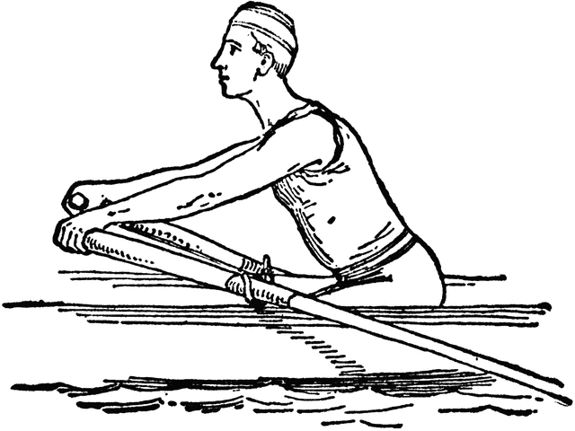 row boat clipart black and white - photo #12