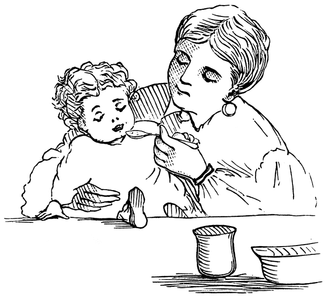 clipart of mother feeding baby - photo #26