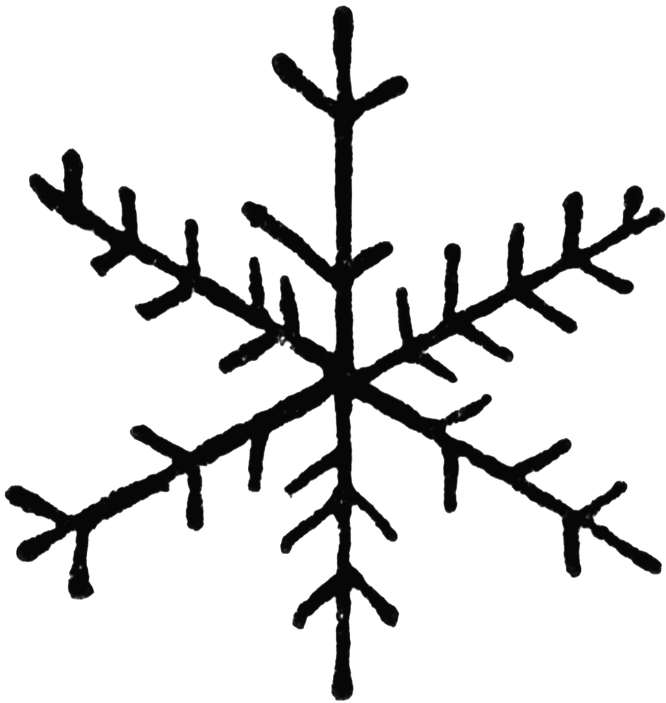 free black and white snowflake clipart - photo #44