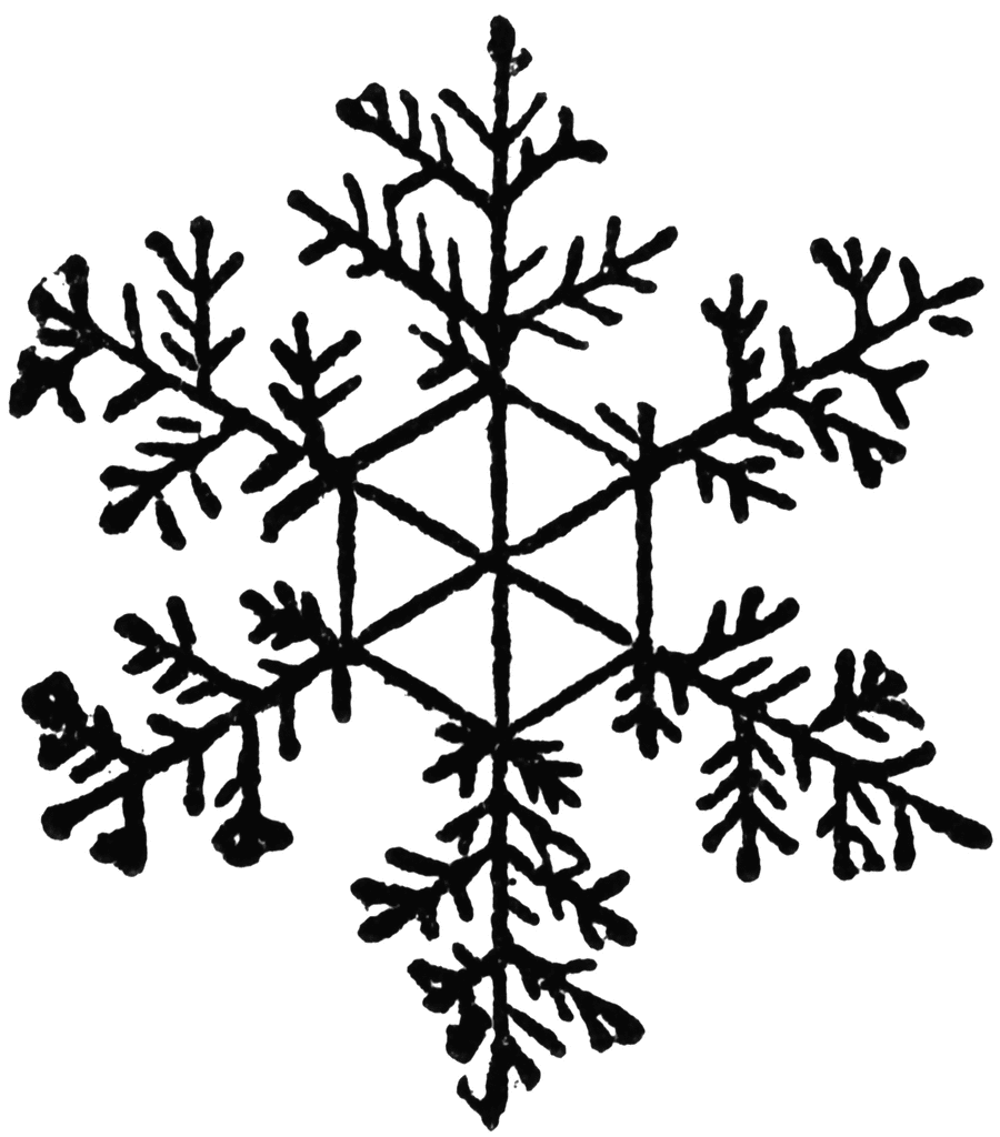 free black and white snowflake clipart - photo #21