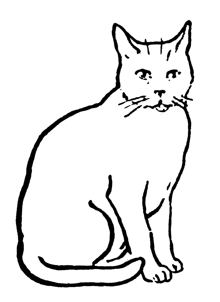 cat drawing clip art - photo #1