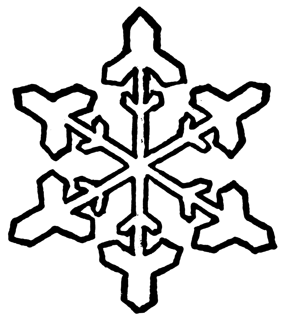 Snowflake cutout shapes: