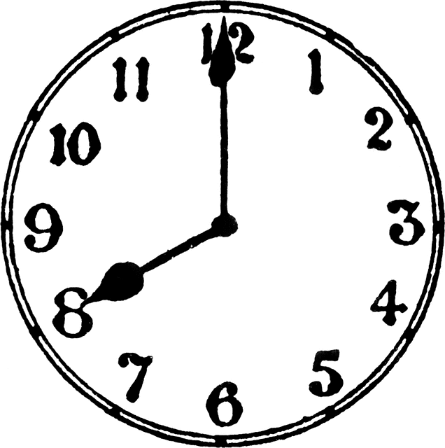 clipart two o'clock - photo #40