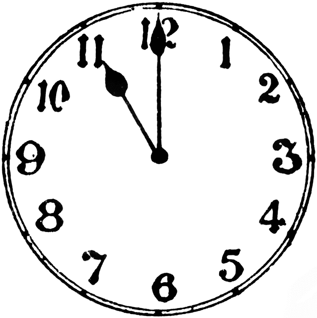 clipart two o'clock - photo #23
