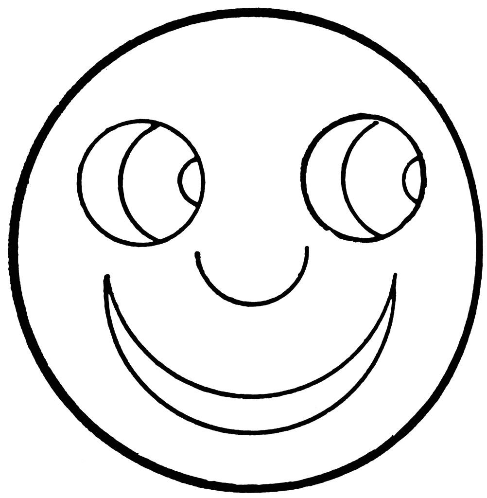 a happy face coloring pages - photo #21