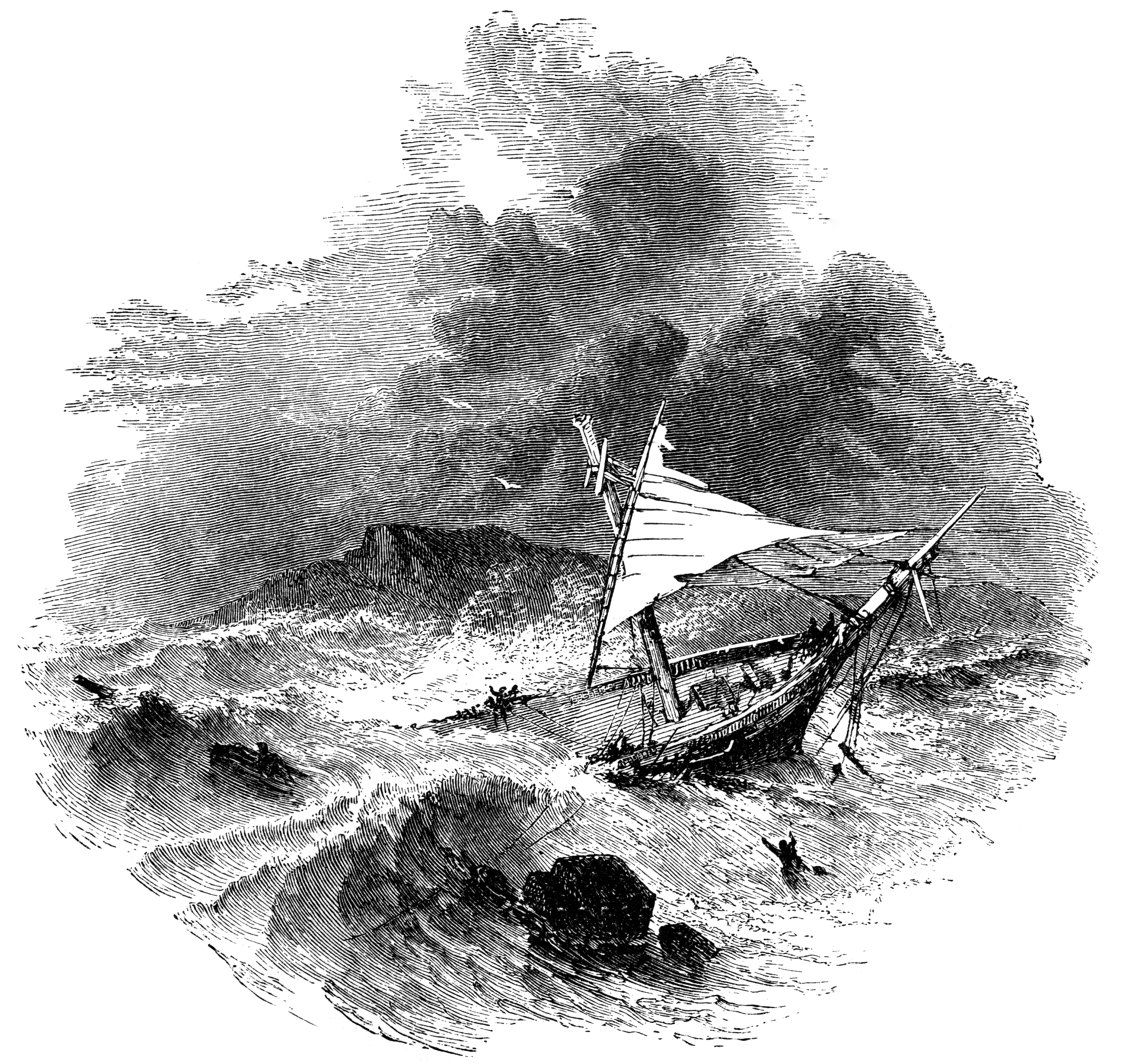 clipart ship in storm - photo #42