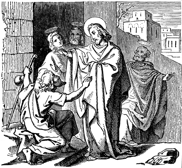 jesus heals the blind man clipart - photo #48