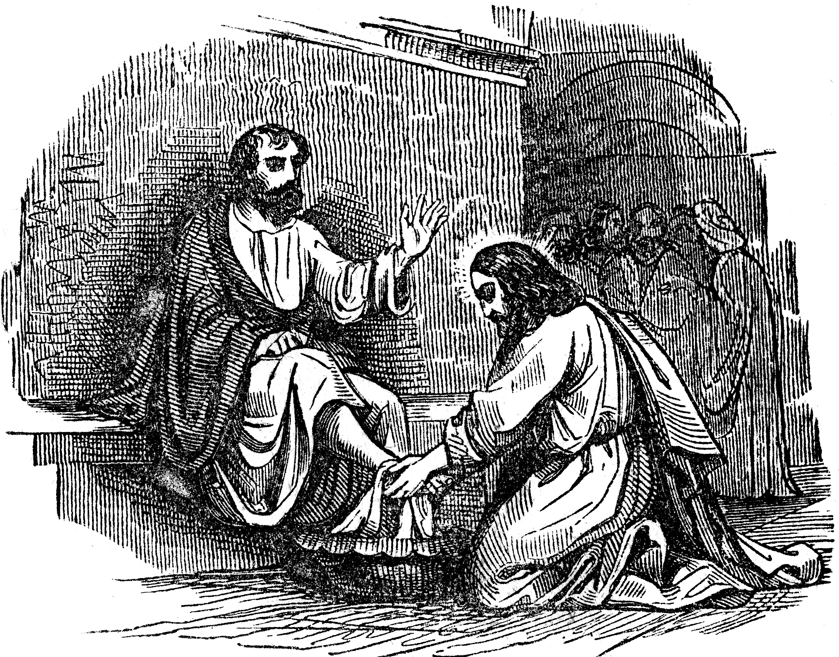 jesus washing the disciples feet clipart - photo #29