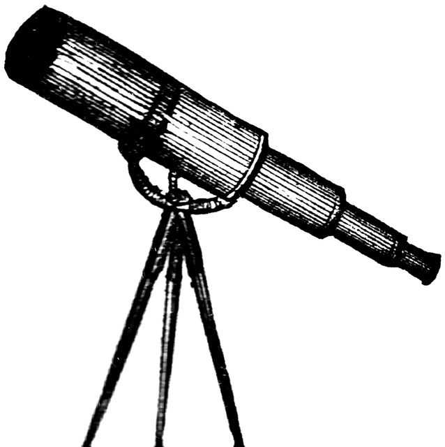 telescope clipart black and white - photo #25