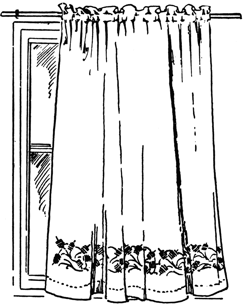 free clipart window curtains - photo #23