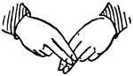 Sign language for the letter "F"