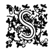 Floral initial, capital S