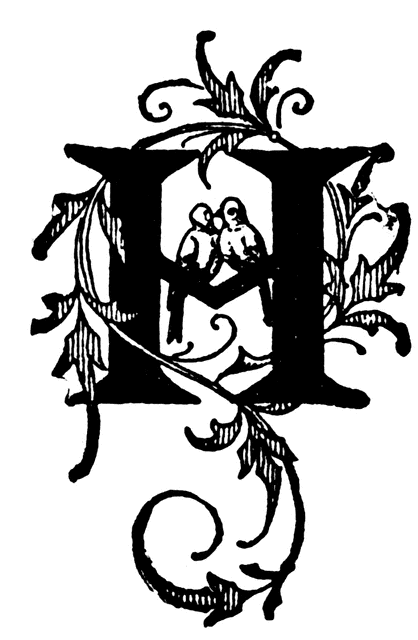 H, Floral initial