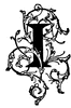 I, Ornate initial