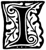 I, Floral initial