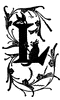 Floral initial, capital L