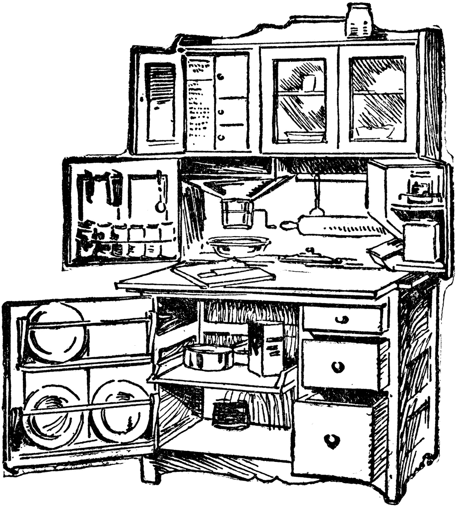 kitchen drawing clipart - photo #49