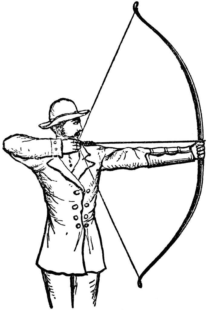 free clip art man with bow and arrow - photo #12