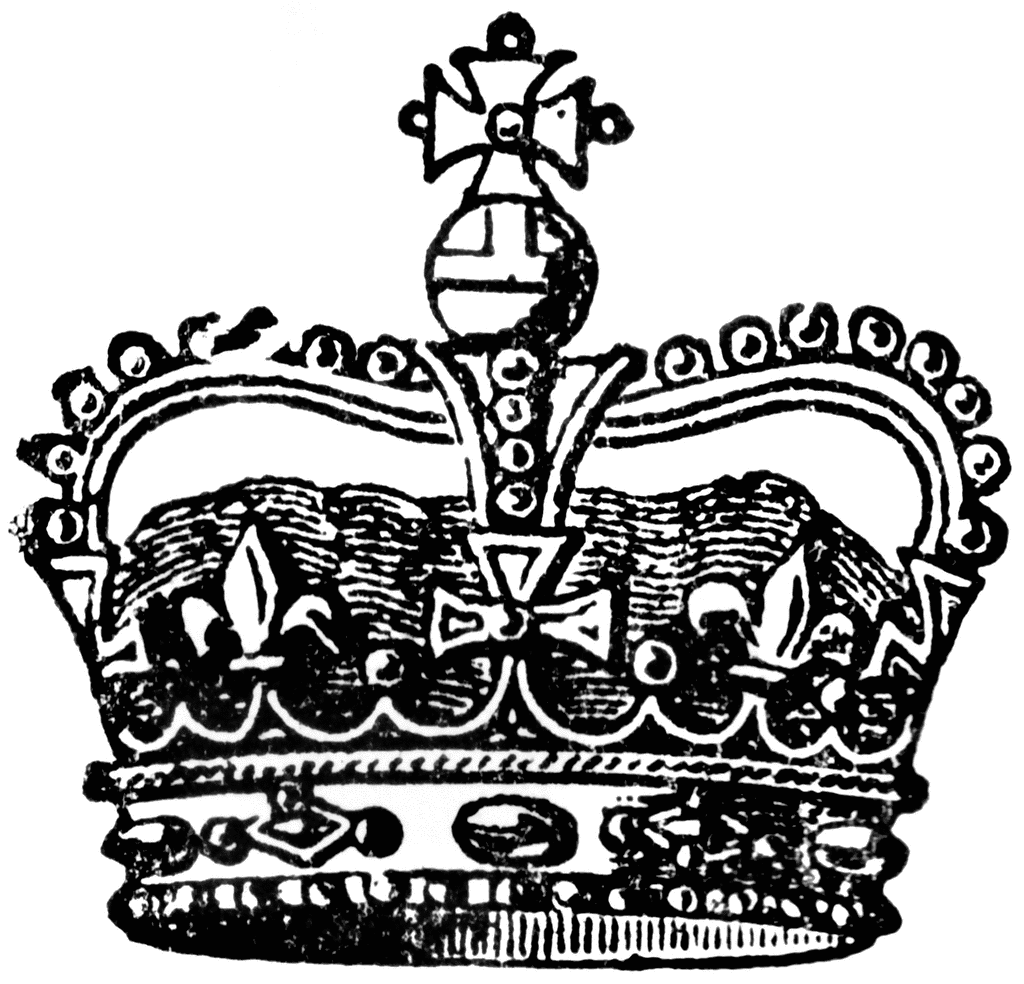 free black and white crown clipart - photo #22