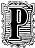 P, Ornate initial