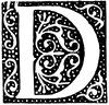 D, Ornate initial