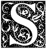 Ornate initial, capital S