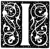 I, Ornate initial