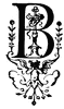 B, Ornate initial